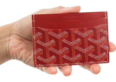 goyard cardholder red|authentic goyard card holder.